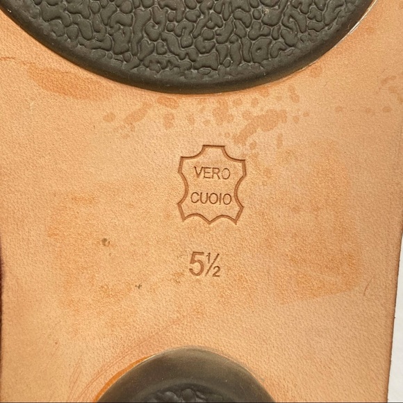 Sam Edelman Bari brown leather white seashell shells t-strap thong sandals flat - Picture 8 of 9